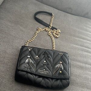 Kate Spade Black Dragonfly Embellished Crossbody Bag